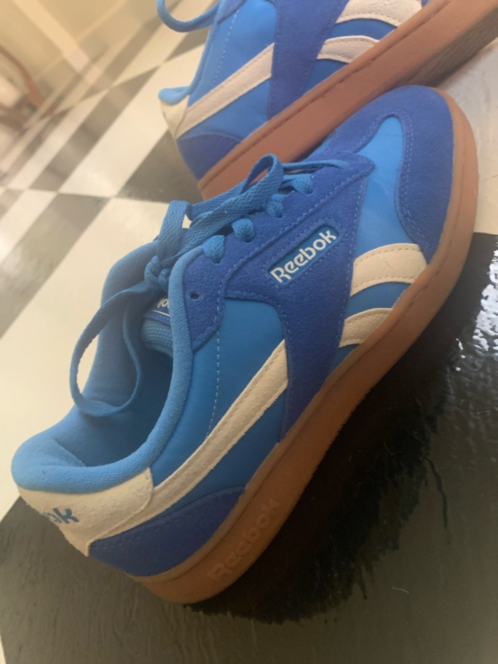 Reebok Blue & Cream Women's Retro Sneaker